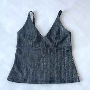 Cheryl Creations Silver Metallic Fitted Camisole